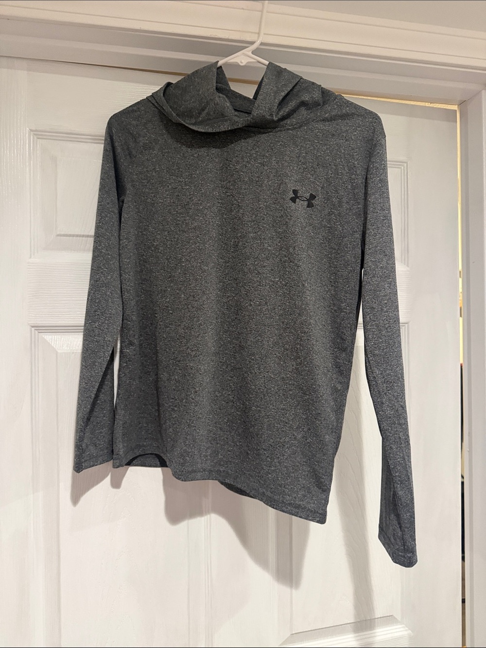 Under Armour Charcoal Gray Performance Hooded Long Sleeve